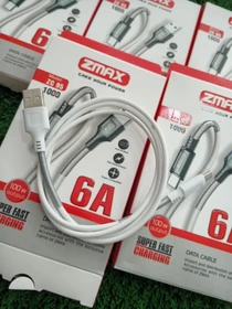 کابل شارژ 6A تایپ C برند ZMAX مدل ZC95 با گارانتی سلامت فیزیکی
