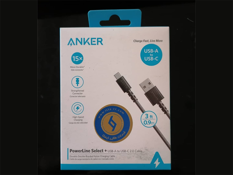 کابل تایپ سی انکر Anker A8022H11 USB 3.0 To USB-C Cable 0.9m